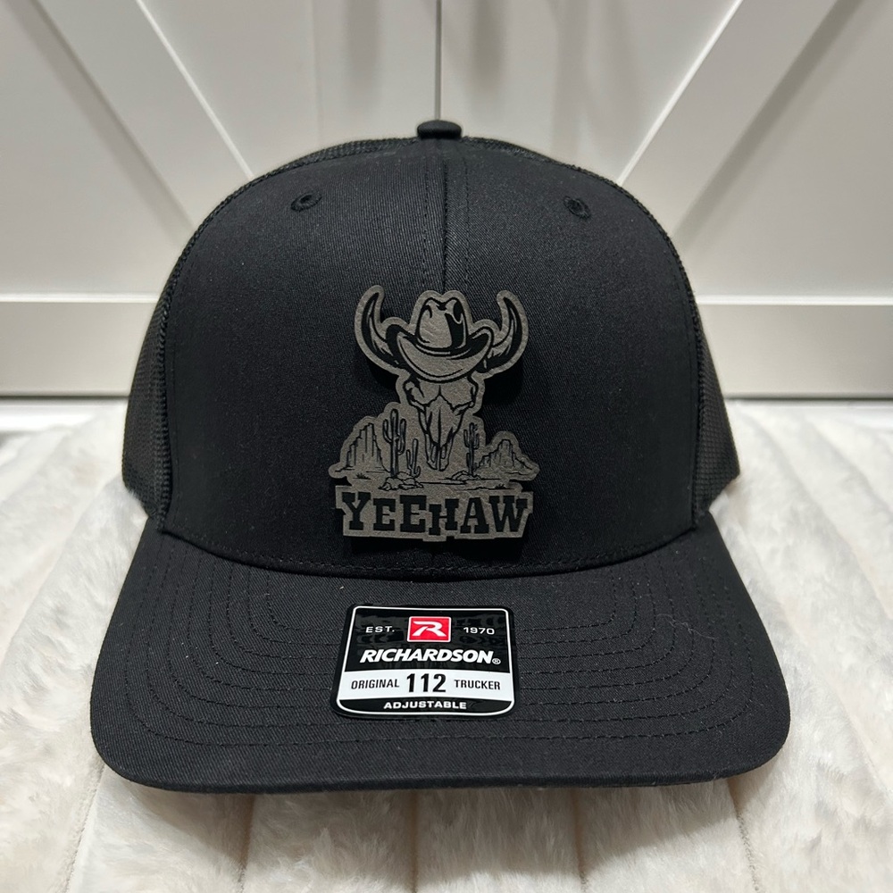 Yeehaw Laser Engraved Richardson 112 trucker Hat.